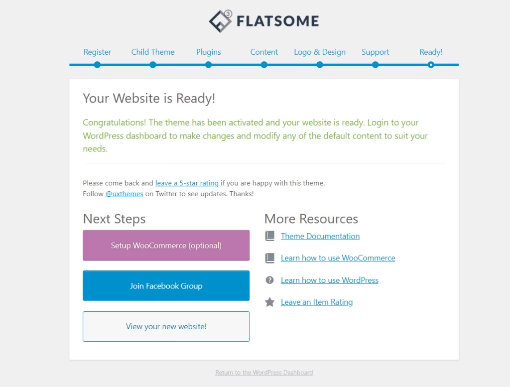 Hướng dẫn sử dụng Flatsome chi tiết từ A tới Z năm 2023 56 Cài đặt Flatsome thành công