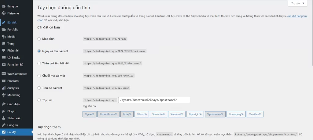Hướng dẫn sử dụng Flatsome chi tiết từ A tới Z năm 2023 72 Đường dẫn tĩnh website