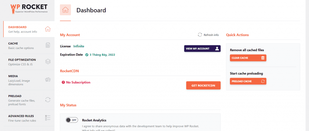 10 Cách tăng tốc Website WordPress 2023 mới nhất 16 Wp Rocket – plugin tạo Cache ổn định và hiệu quả