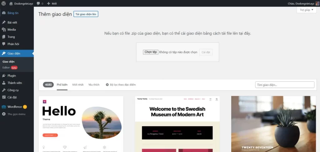 Hướng dẫn sử dụng Flatsome chi tiết từ A tới Z năm 2023 44 Giao diện upload file để cài đặt Flatsome