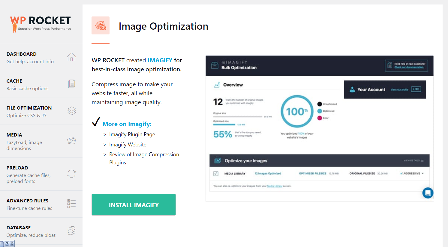 Top 7 Plugin nén ảnh tốt nhất cho Website WordPress 13 Tối ưu hóa ảnh với Imagify