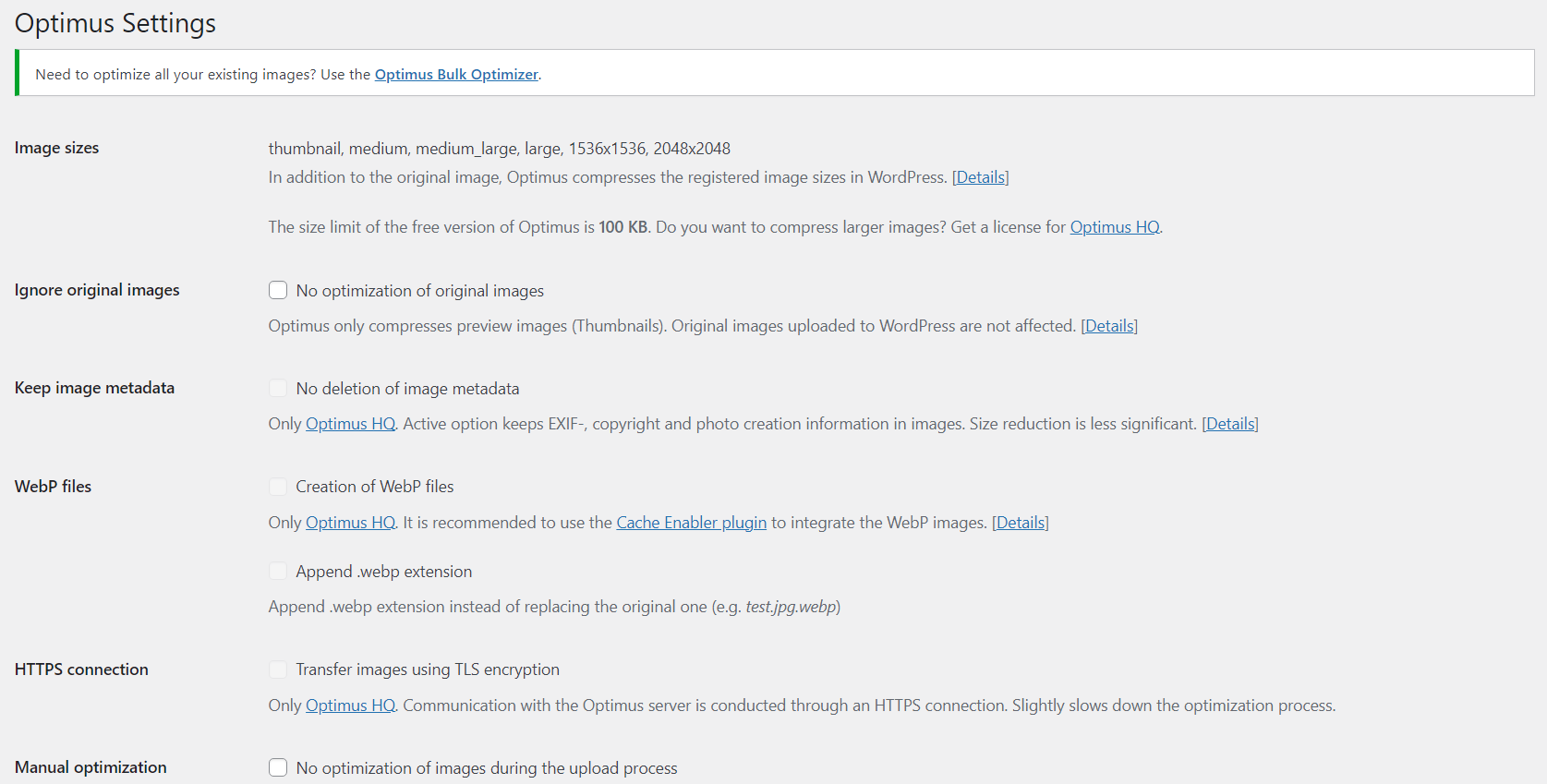 Top 7 Plugin nén ảnh tốt nhất cho Website WordPress 11 Tối ưu hóa ảnh với Optimus
